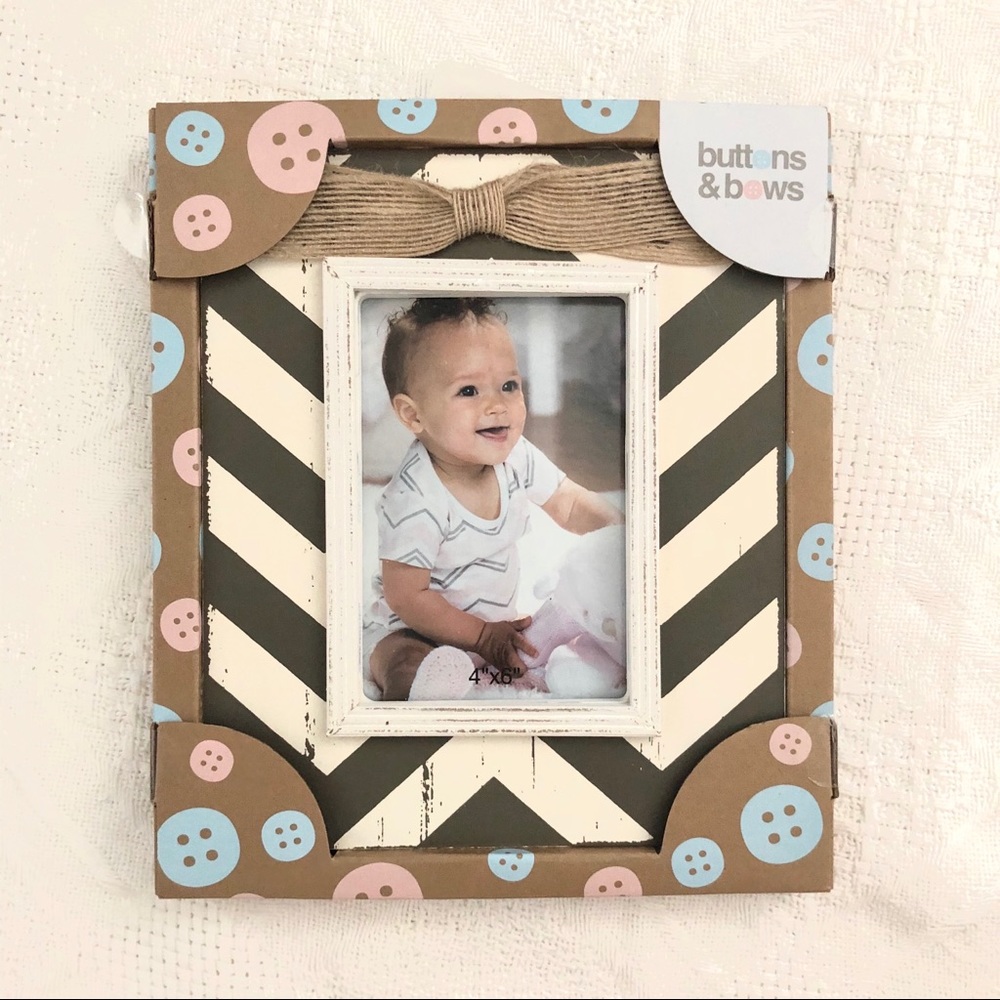 🌺 Chevron/Burlap 4x6” Picture Frame